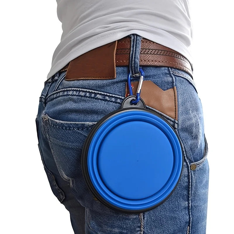 Collapsible Silicone Travel Pet Bowl | Portable Dog & Cat Food Water Dish