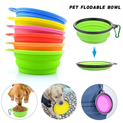 Collapsible Silicone Travel Pet Bowl | Portable Dog & Cat Food Water Dish