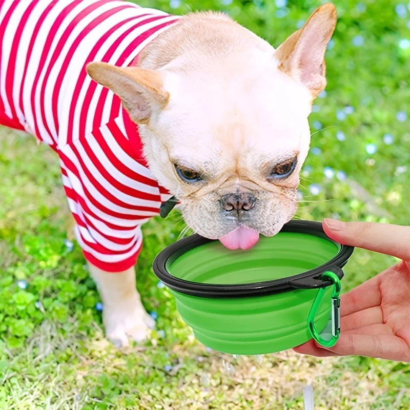 Collapsible Silicone Travel Pet Bowl | Portable Dog & Cat Food Water Dish