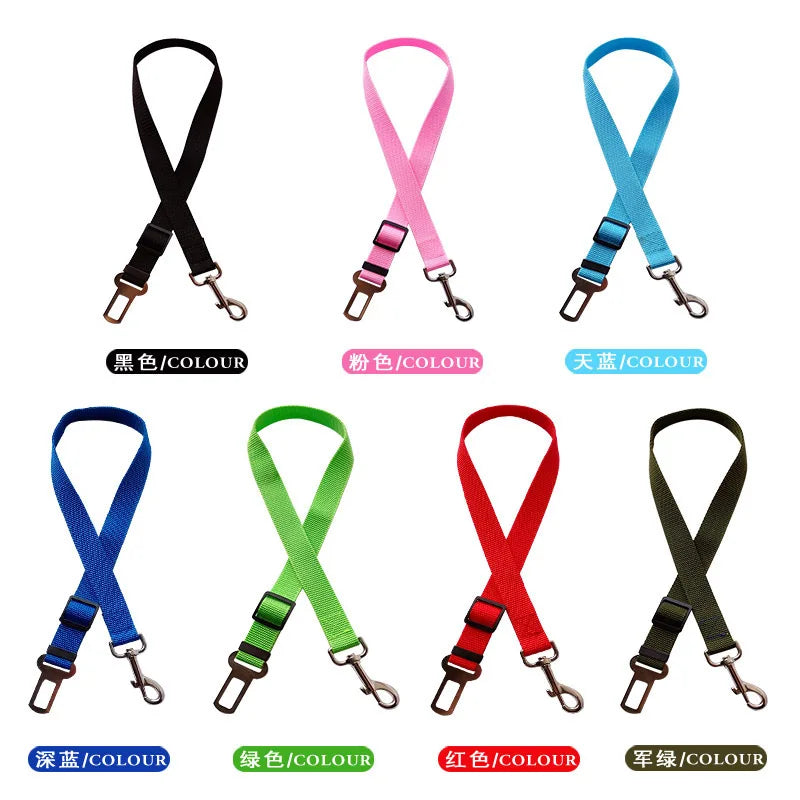 Adjustable Pet Car Seat Belt | Dog & Cat Travel Safety Harness