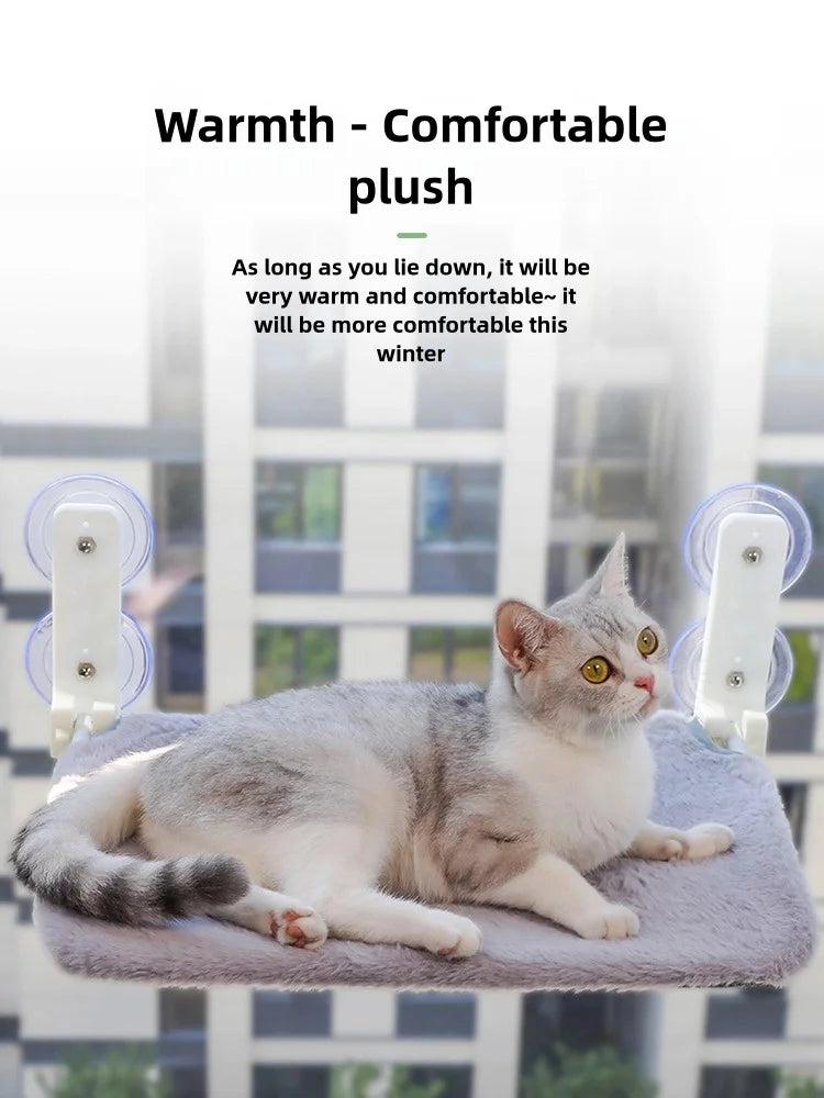 No-Assembly Suction Cup Cat Window Hammock | Mesh Wall Perch