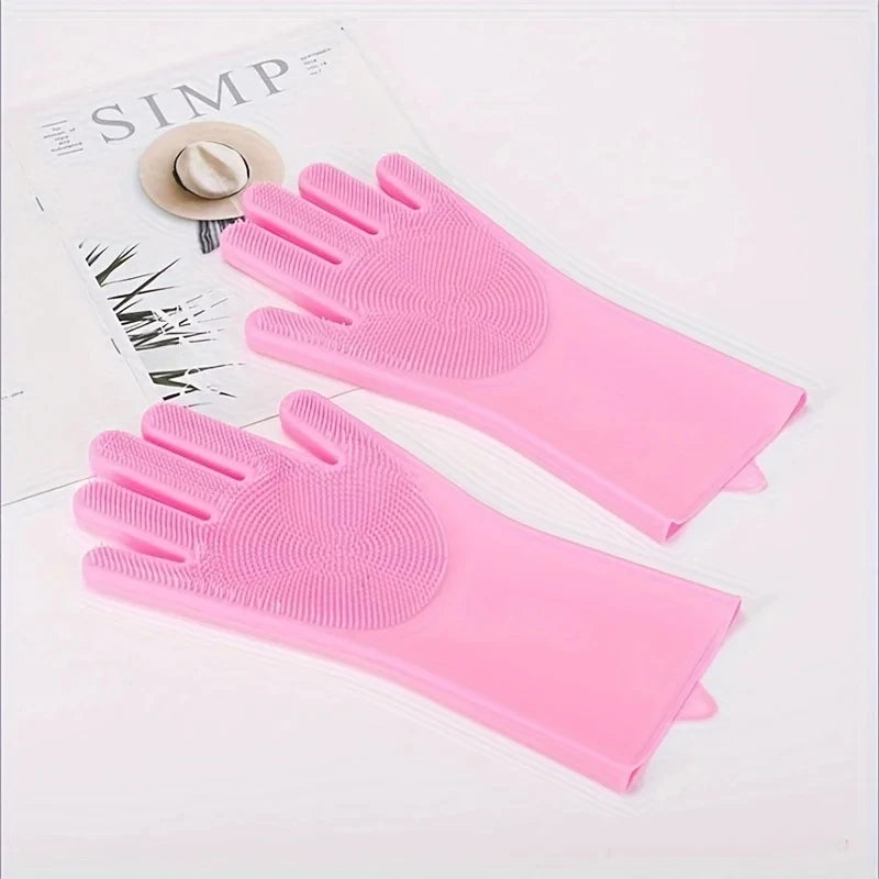 Silicone Pet Grooming Bath Glove | Dog & Cat Hair Remover Scrubber