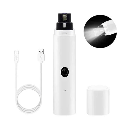 Rechargeable LED Pet Nail Grinder | Quiet Dog & Cat Claw Trimmer