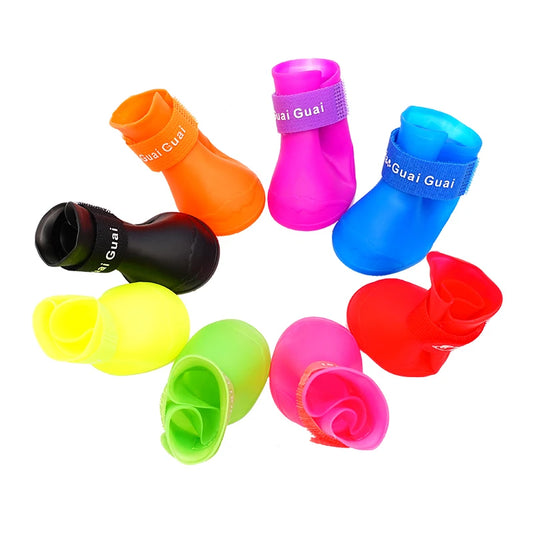 Waterproof Non-Slip Silicone Dog Rain Shoes | Soft Pet Footwear