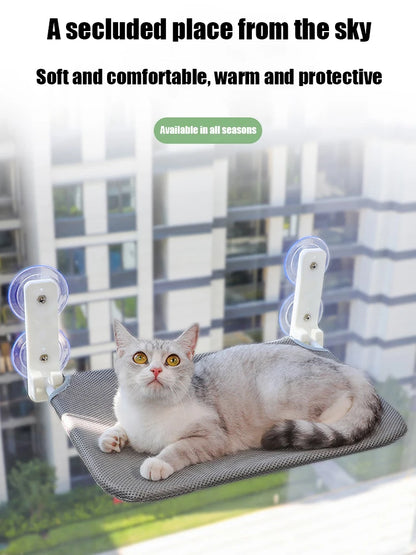 No-Assembly Suction Cup Cat Window Hammock | Mesh Wall Perch