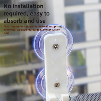 No-Assembly Suction Cup Cat Window Hammock | Mesh Wall Perch