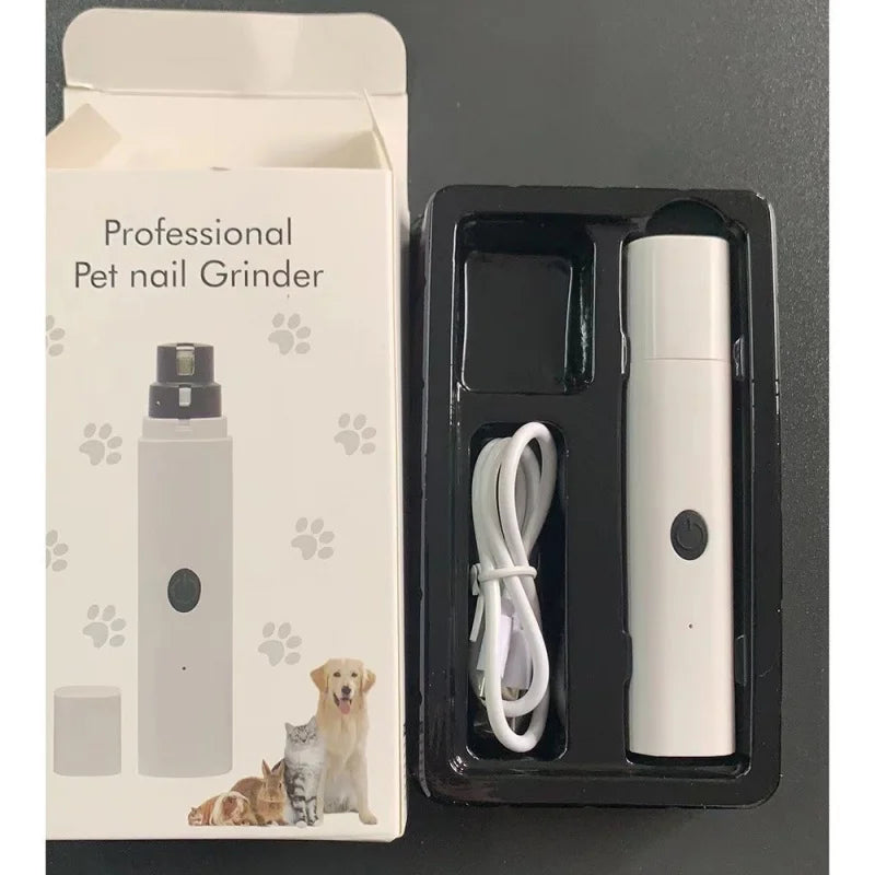 Rechargeable LED Pet Nail Grinder | Quiet Dog & Cat Claw Trimmer