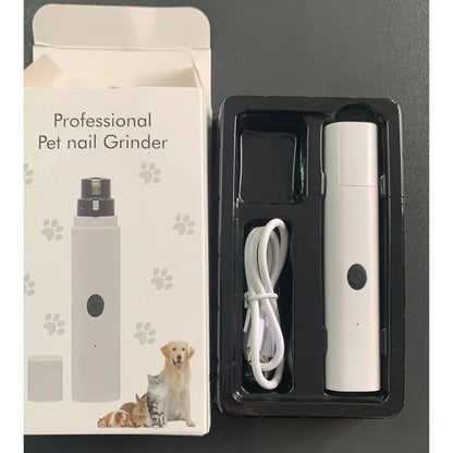 Rechargeable LED Pet Nail Grinder | Quiet Dog & Cat Claw Trimmer