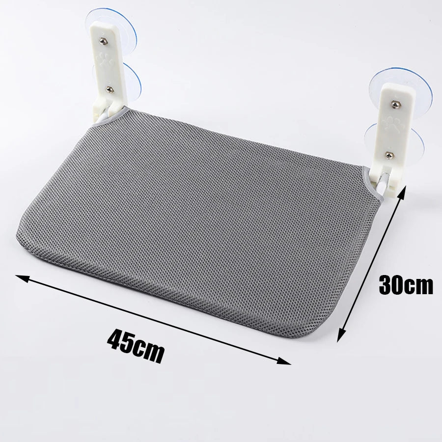 No-Assembly Suction Cup Cat Window Hammock | Mesh Wall Perch