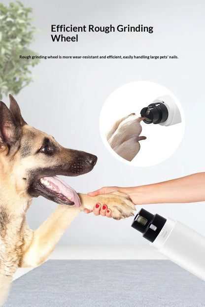 Rechargeable LED Pet Nail Grinder | Quiet Dog & Cat Claw Trimmer