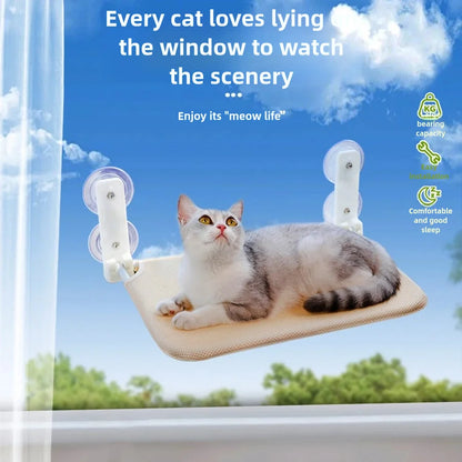 No-Assembly Suction Cup Cat Window Hammock | Mesh Wall Perch